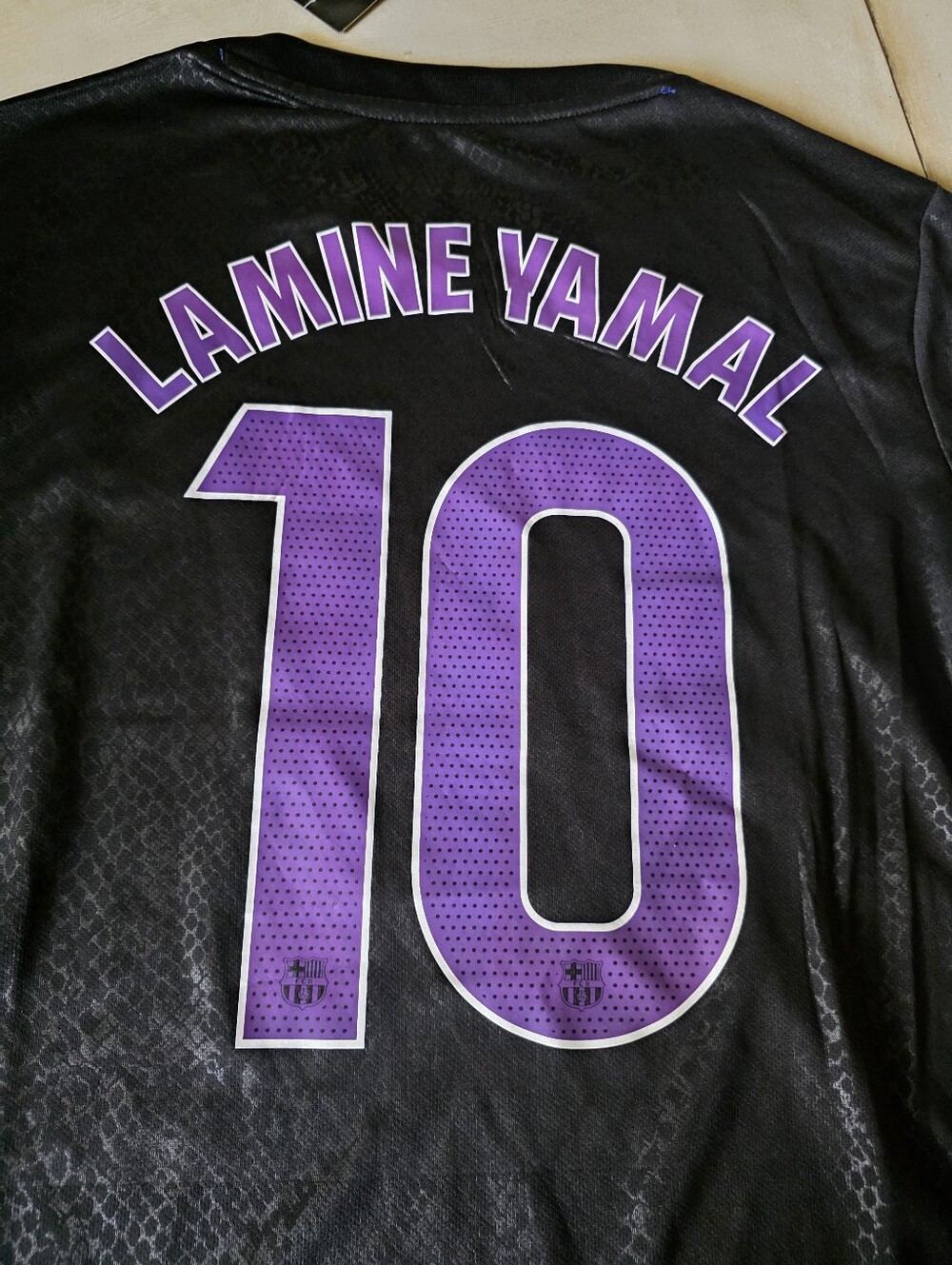 NWT FC Barcelona Lamine Yamal #10 Jersey | Black & Purple M. European SoccerCore